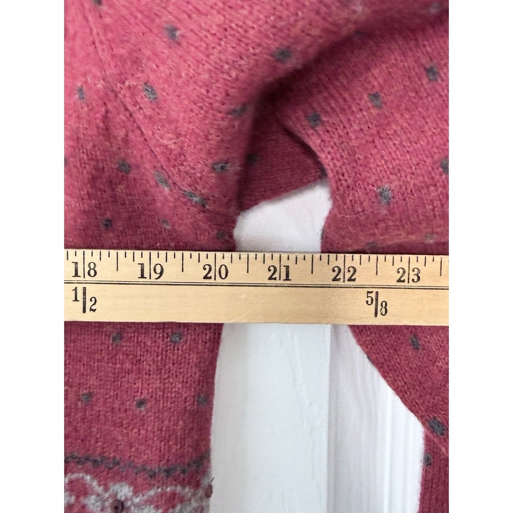 NWT Vintage Woolrich Fair Isle Cardigan Sweater Large Wool Noel Christmas Trees - Picture 10 of 12